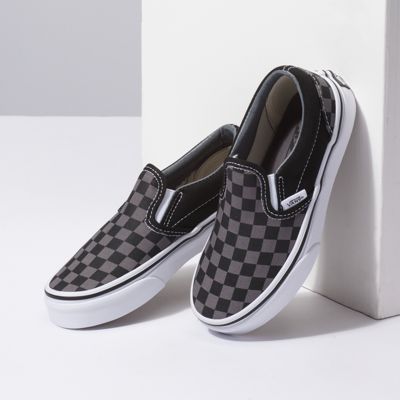 Vans Kids Shoes Kids Checkerboard Slip-On Black/Pewter